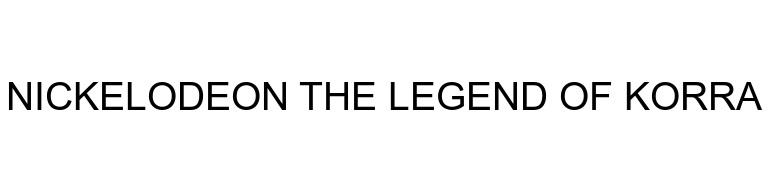 NICKELODEON THE LEGEND OF KORRA