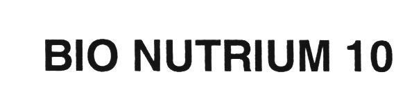 BIONUTRIUM NUTRIUM BIO NUTRIUM 10