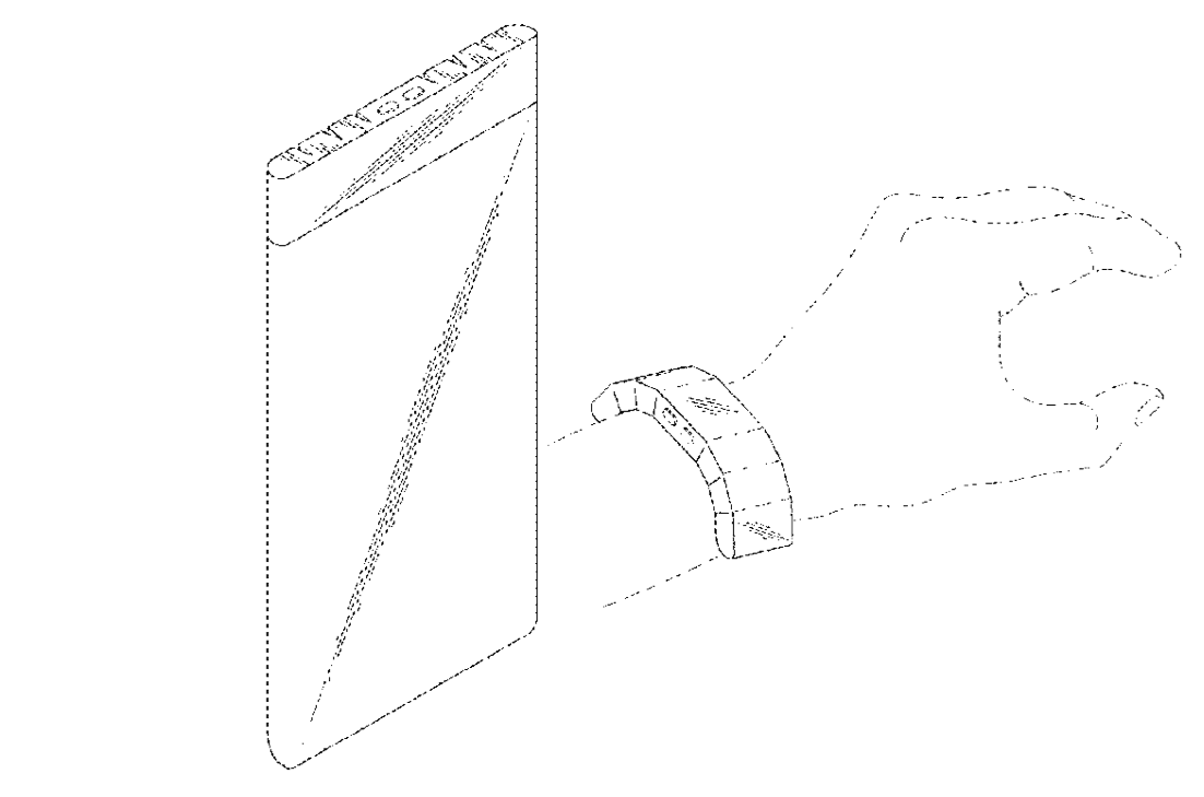 Samsung получила патент на промышленный образец смартфона со съемным экраном-браслетом